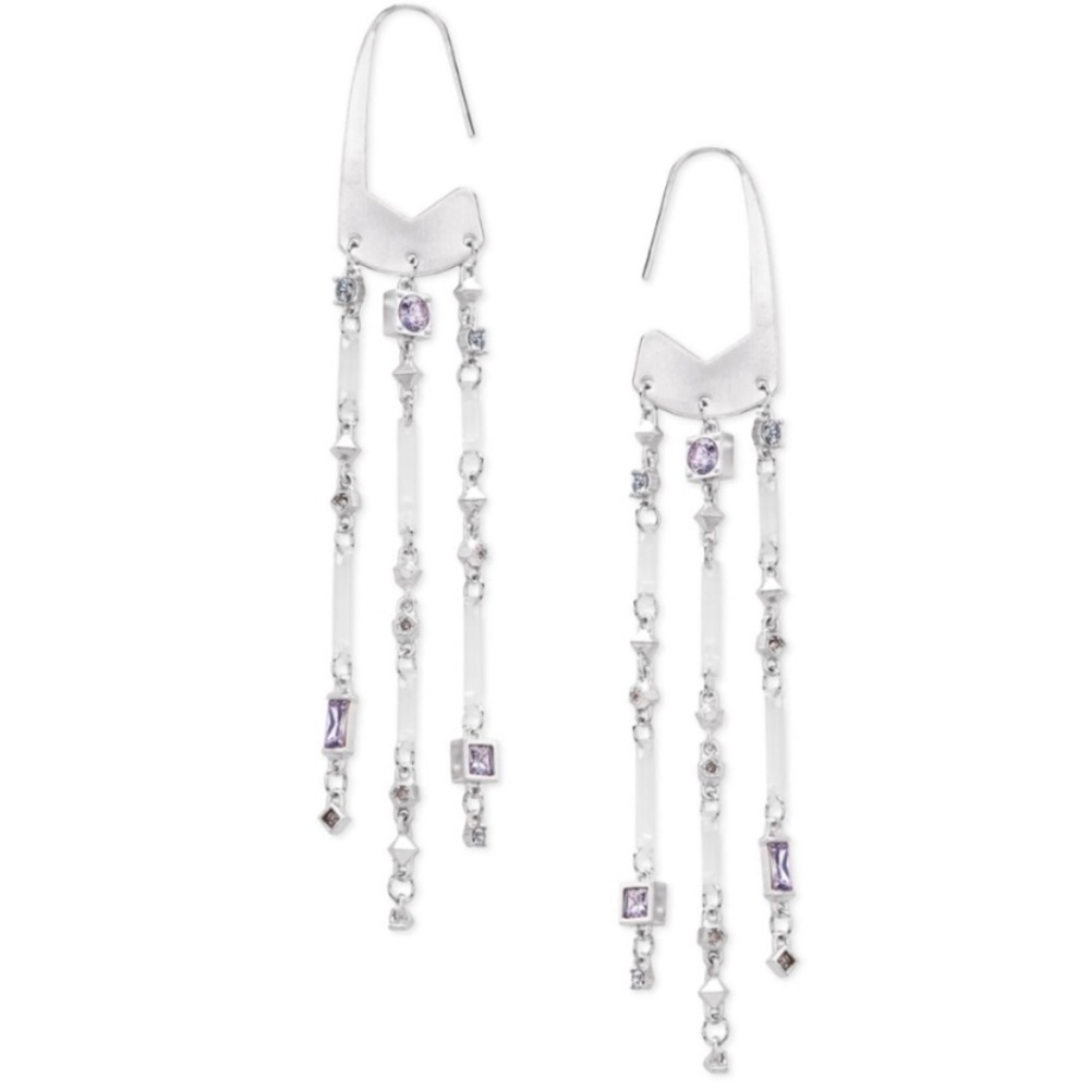 NWT Kendra Scott Corza Silver Earrings
